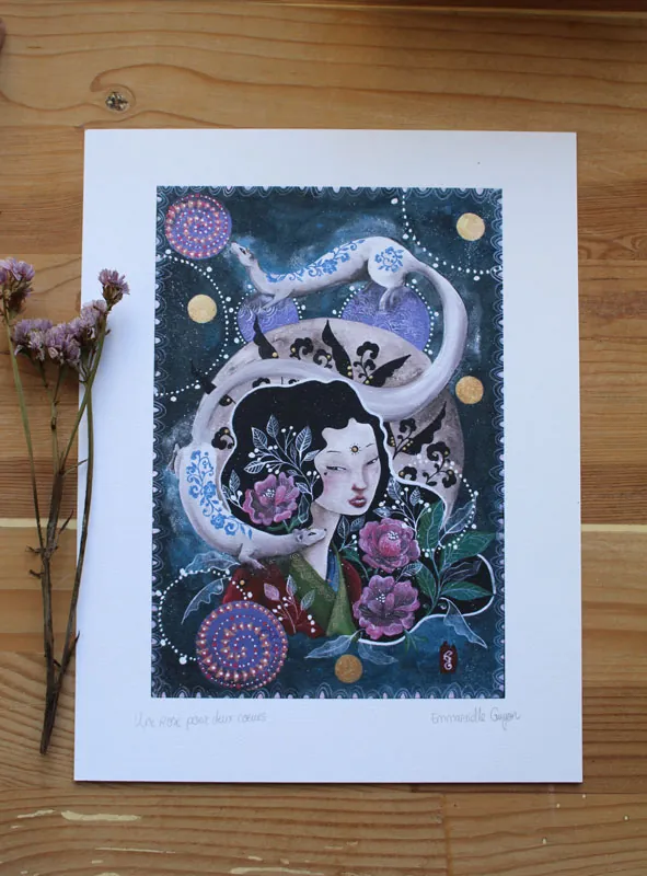A world in balance, painting of the celestial dance of the ermine