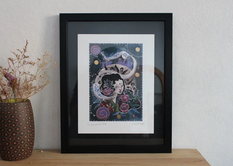 A world in balance, painting of the celestial dance of the ermine