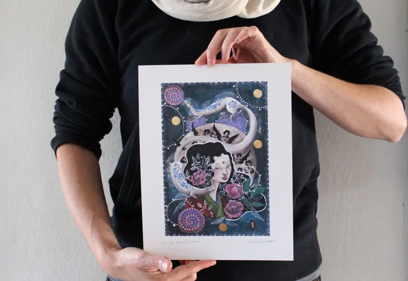 A world in balance, painting of the celestial dance of the ermine
