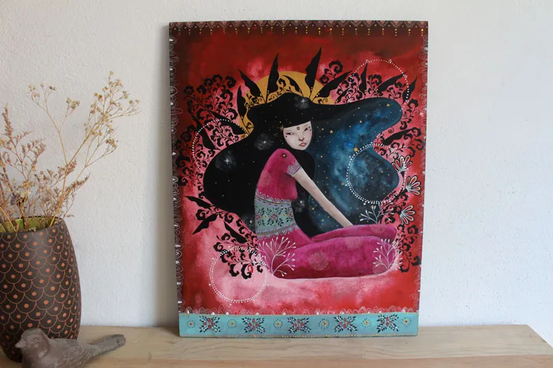Before your eyes, a painting of a journey between turmoil and light