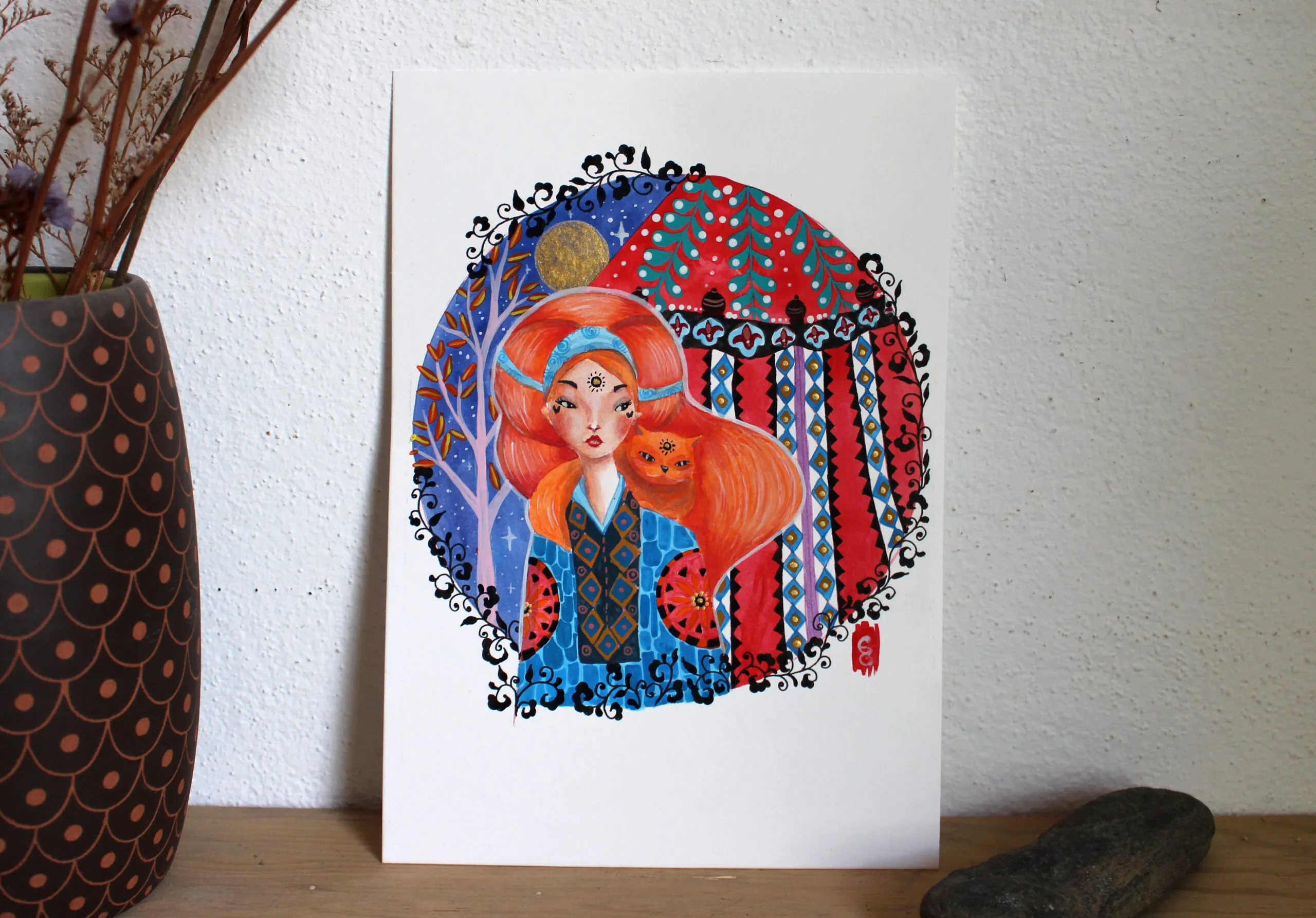 Companion, a painting between melancholy and the magic of travel