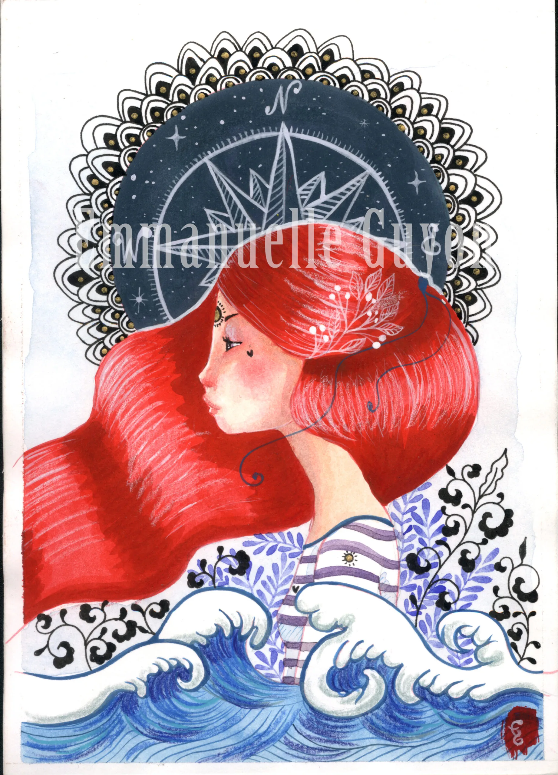 Compass rose, portrait of an adventurous soul