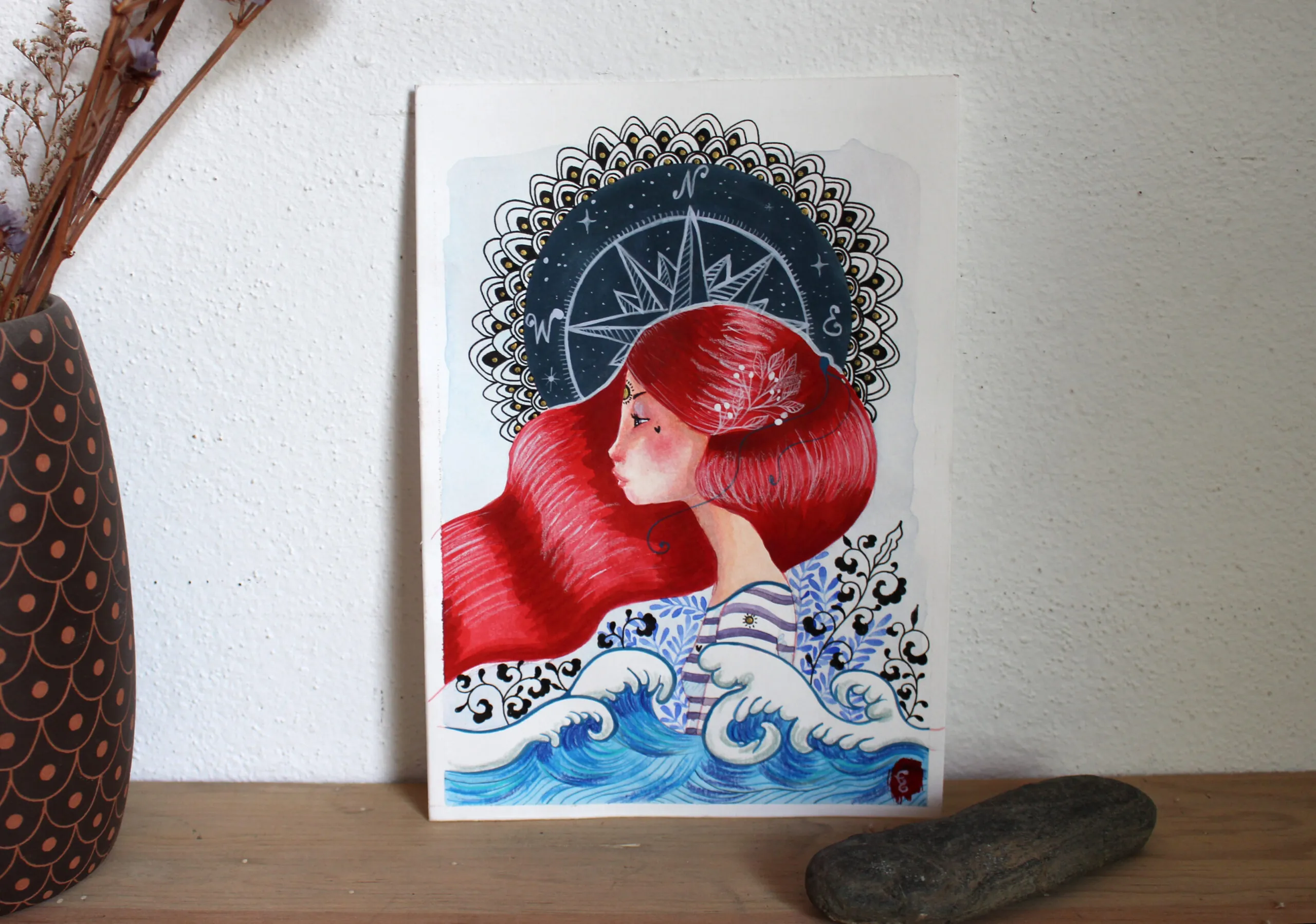 Compass rose, portrait of an adventurous soul