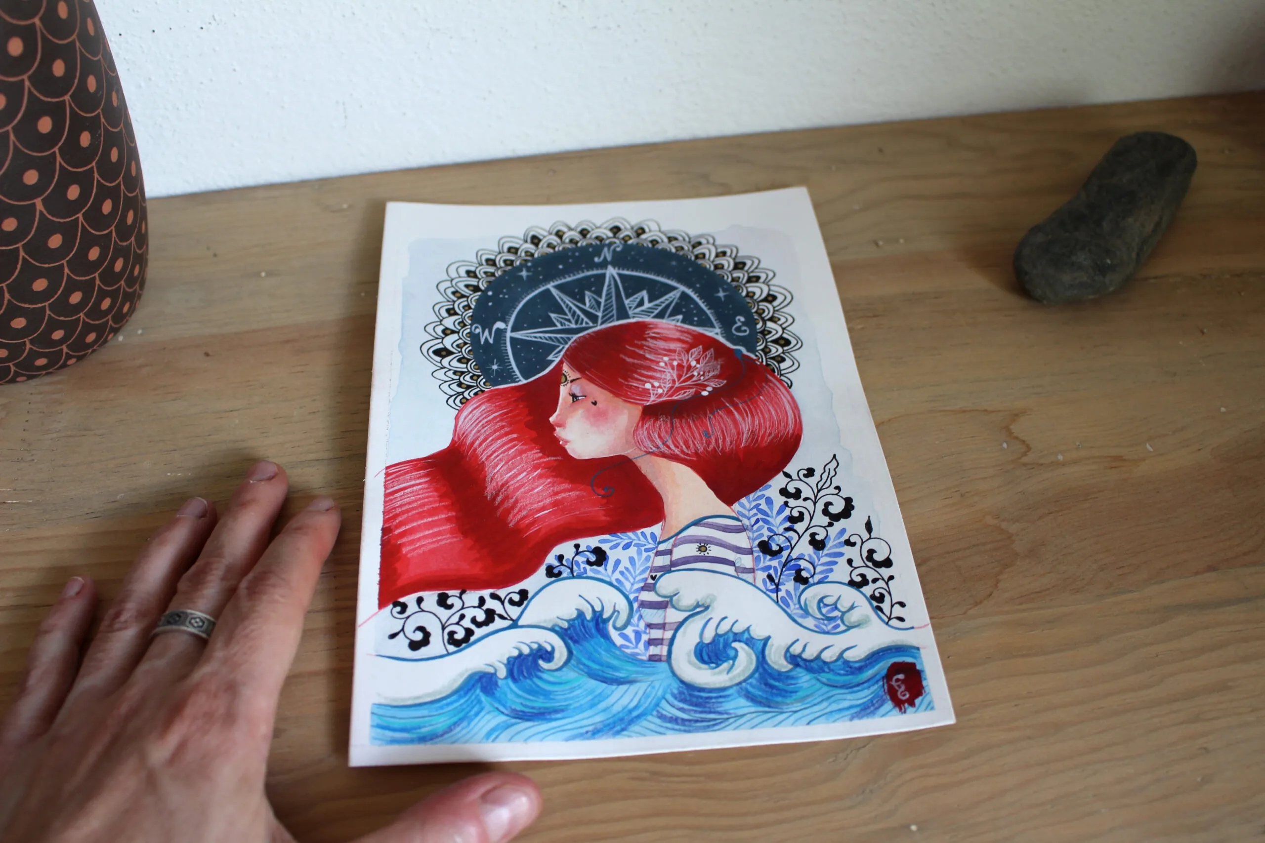 Compass rose, portrait of an adventurous soul