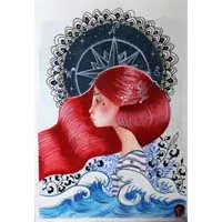 Compass rose, portrait of an adventurous soul