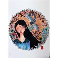 Friend, a painting of the subtle construction of a bond