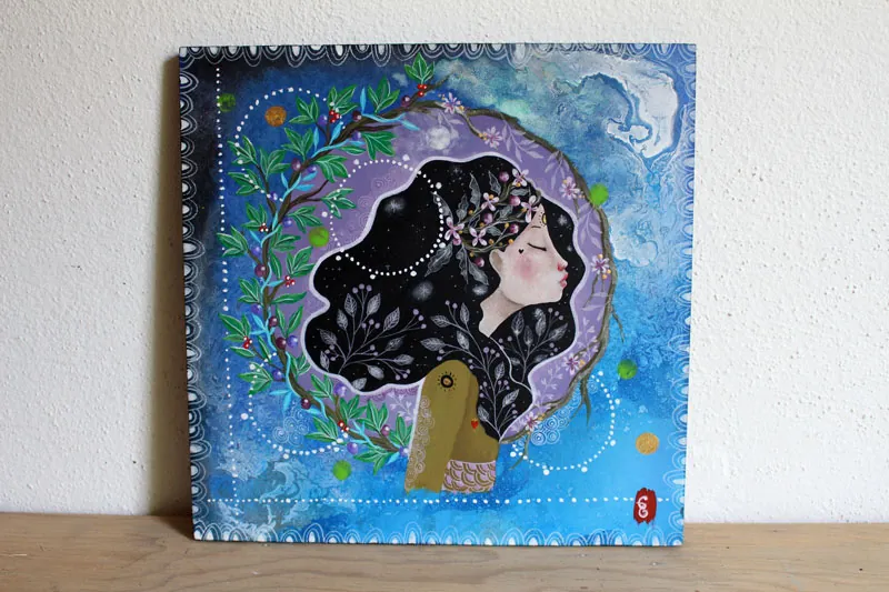 Inner melody, a painting ode to symbiosis with oneself