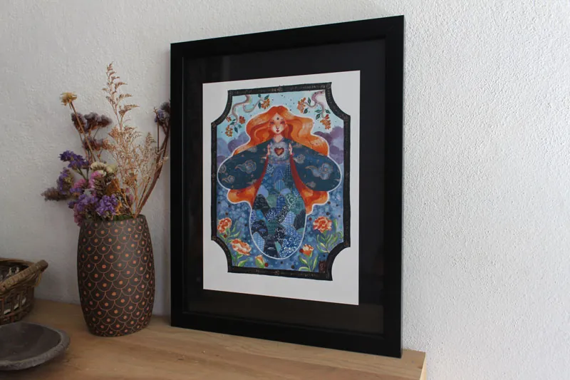 Kintsugi, painting of the goddess of restorative water