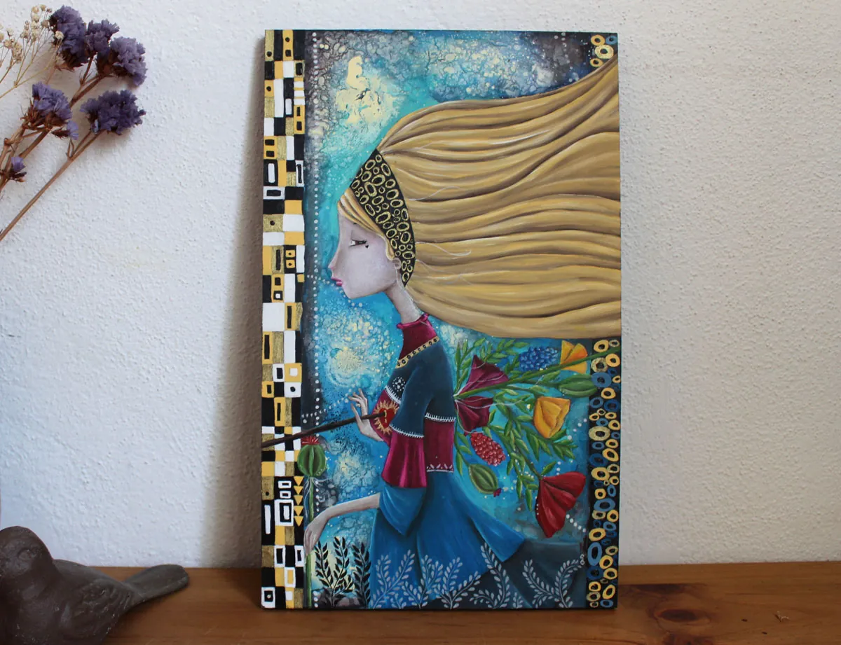 My pierced heart, painting of the triumph of the inner warrior