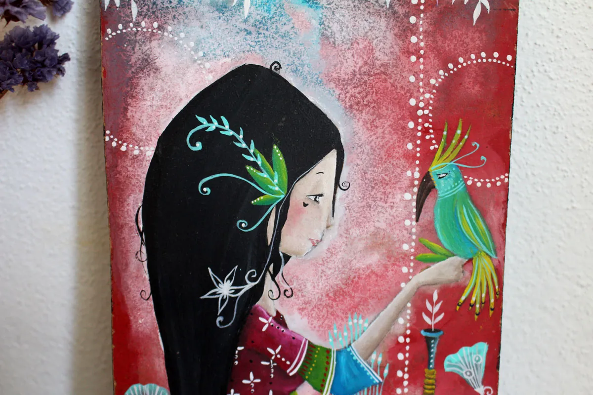 Sharing Her Sighs, a painting about deep connections beyond words