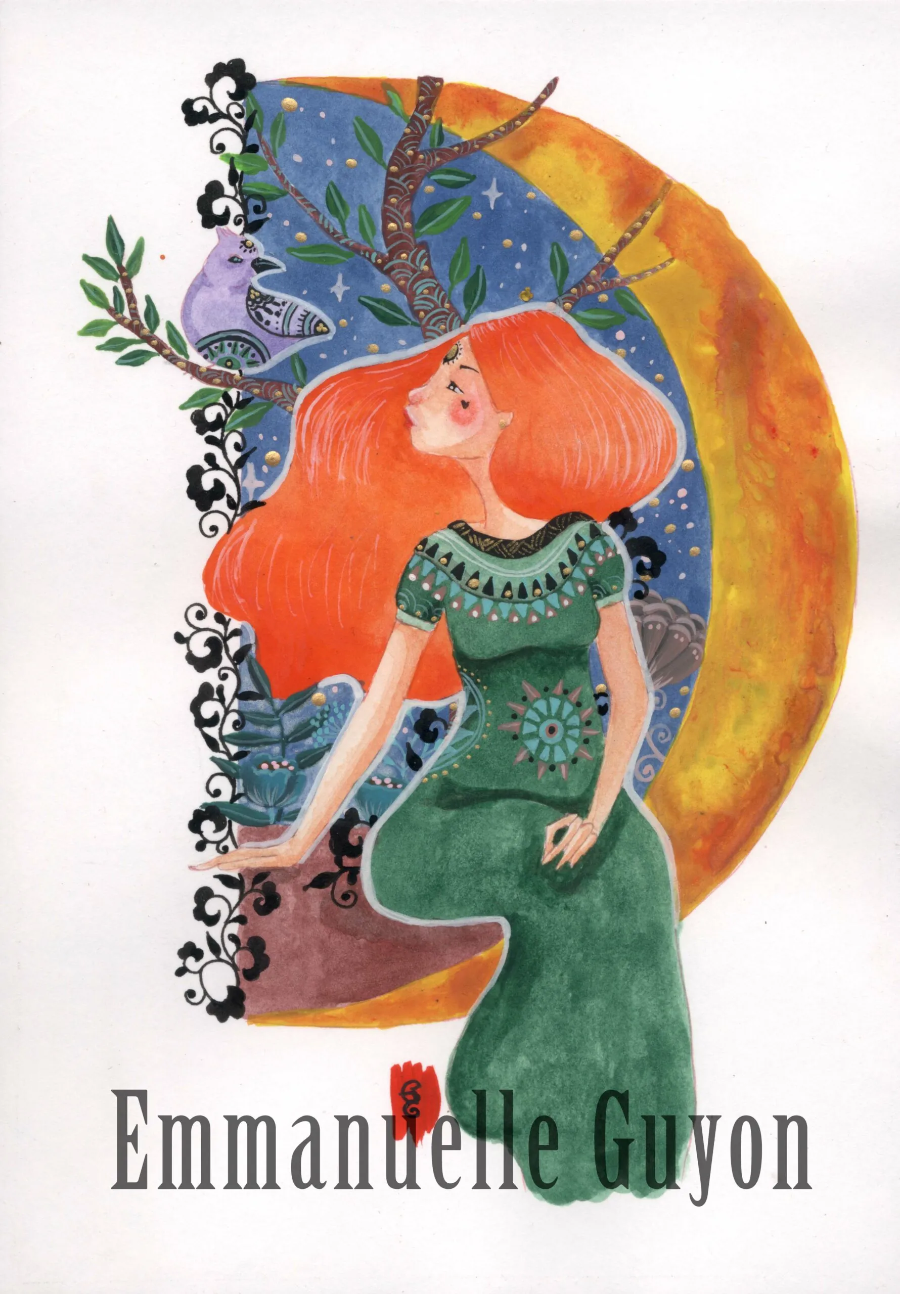 Song of the moon, a painting celebrating the magic of the moon
