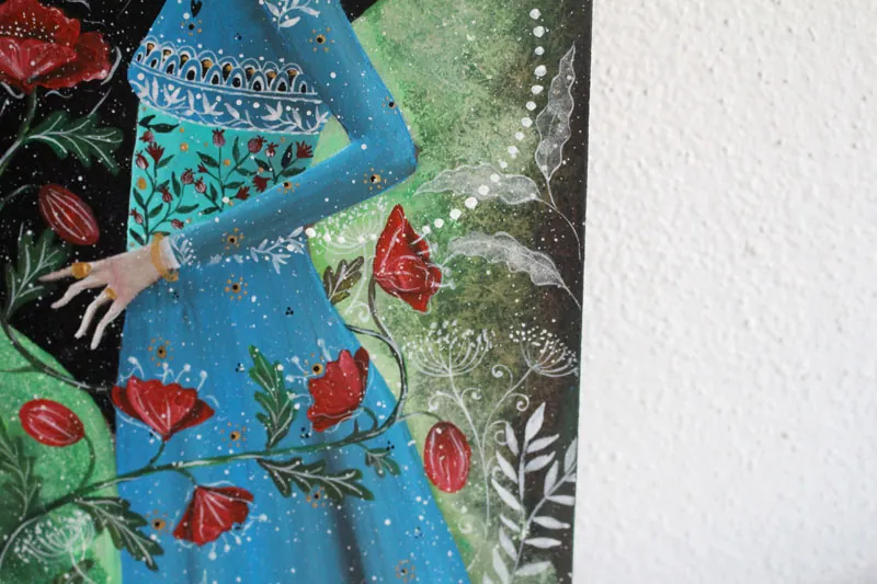 The time of a life, a painting allegory of growth and the cycles of nature