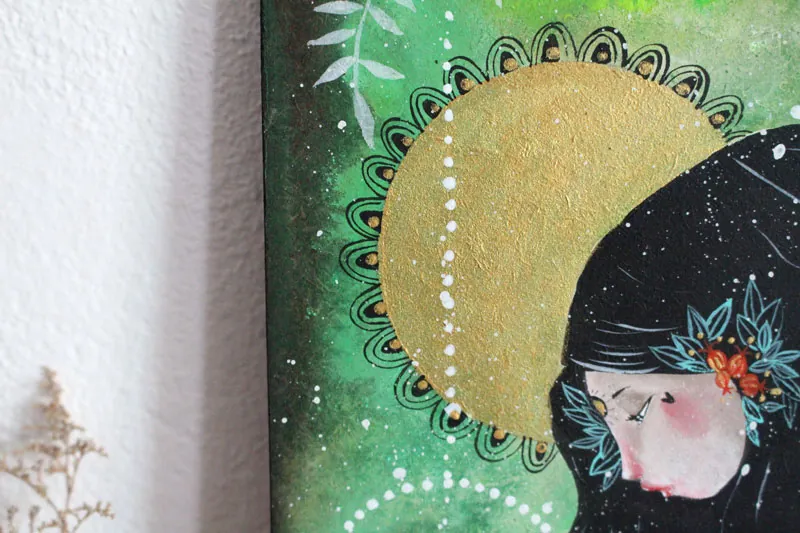 The time of a life, a painting allegory of growth and the cycles of nature