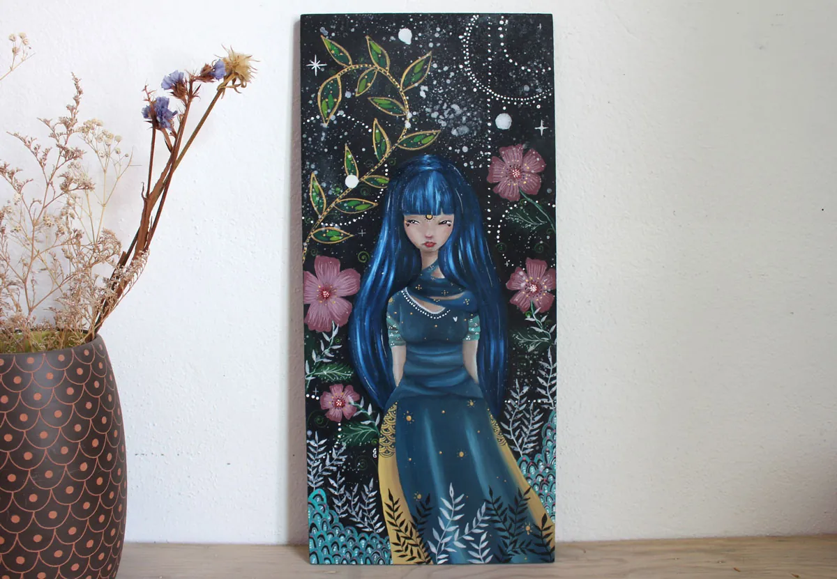 Your season is unique, painting of a guardian of nature’s rhythms